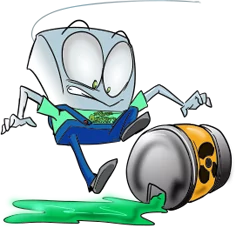 Cartoon Dental Floss Character showing Digital X-Rays for Kids - The Super Dentists