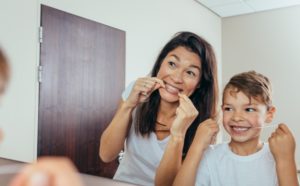 Parent & Child Dental Health Habits - Flossing