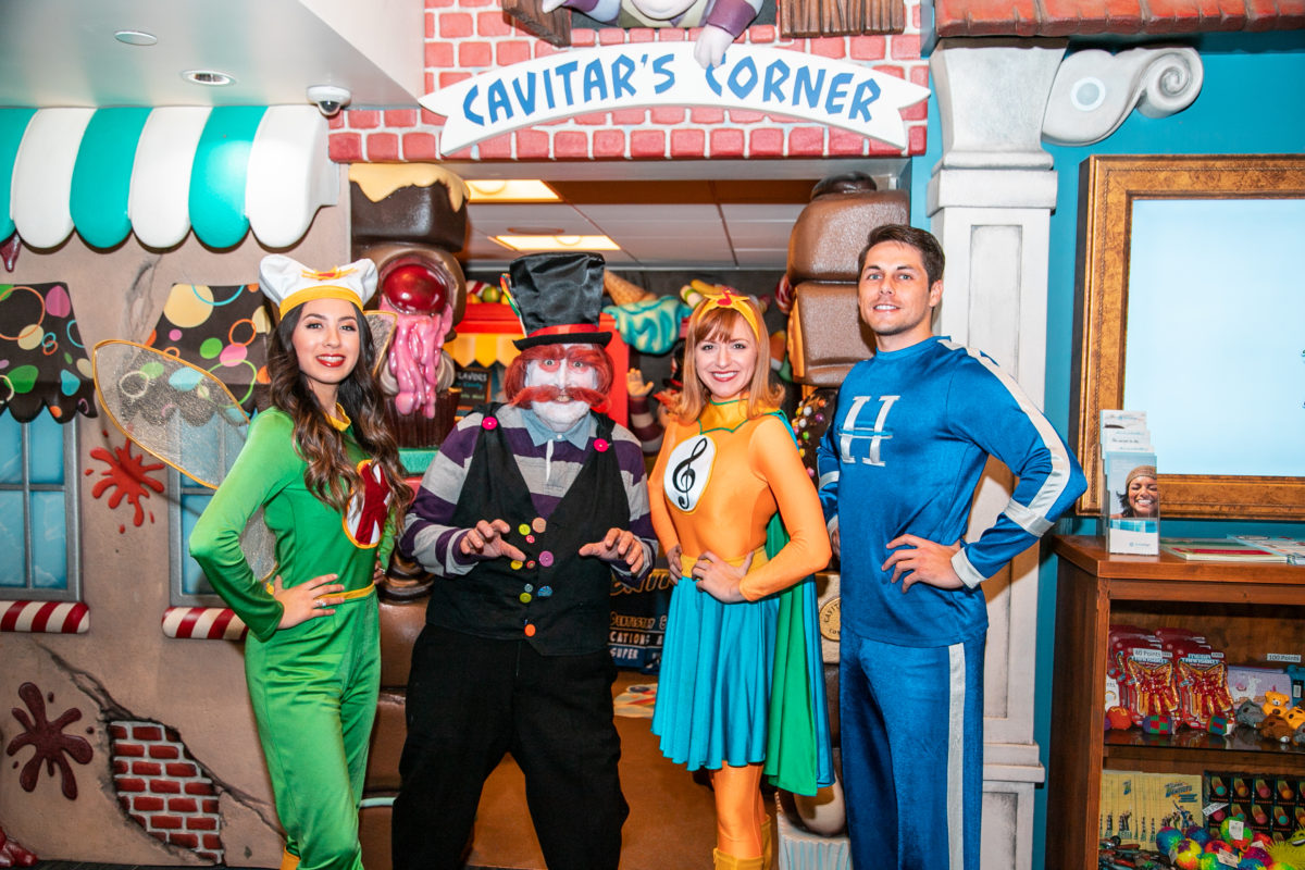 Characters at AR party