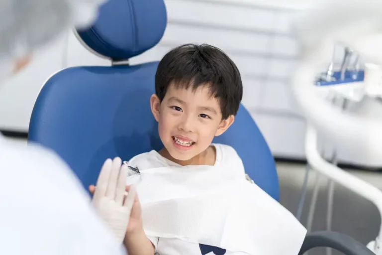 A child at the dentist