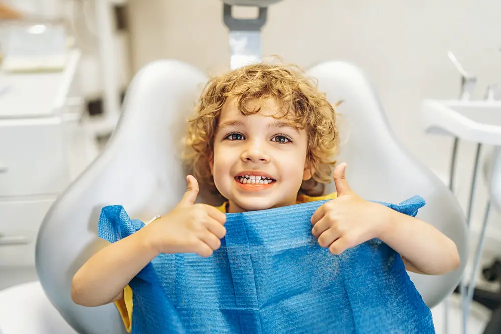A child at the dentist 