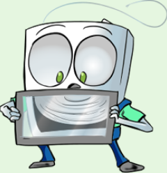 Cartoon Floss Character showing Teeth Filling and Tooth Decay Options - The Super Dentists