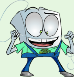 Cartoon Dental Floss Character Flossing Teeth - The Super Dentists