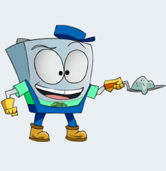 Cartoon Dental Floss Character showing Teeth Bonding Services - The Super Dentists