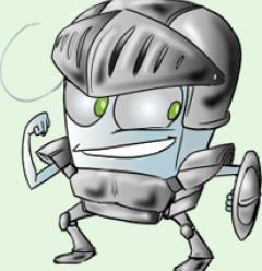 Cartoon Dental Floss Character Wearing Armor - Dental Sealant Services for Kids - The Super Dentists