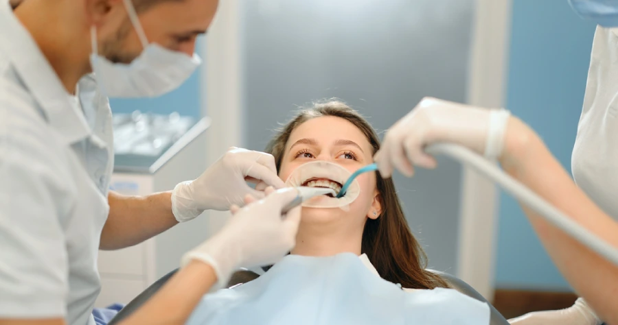 Young girl gets first braces consultation