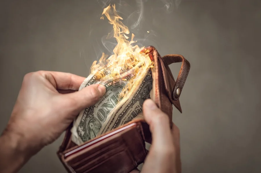 Money burning