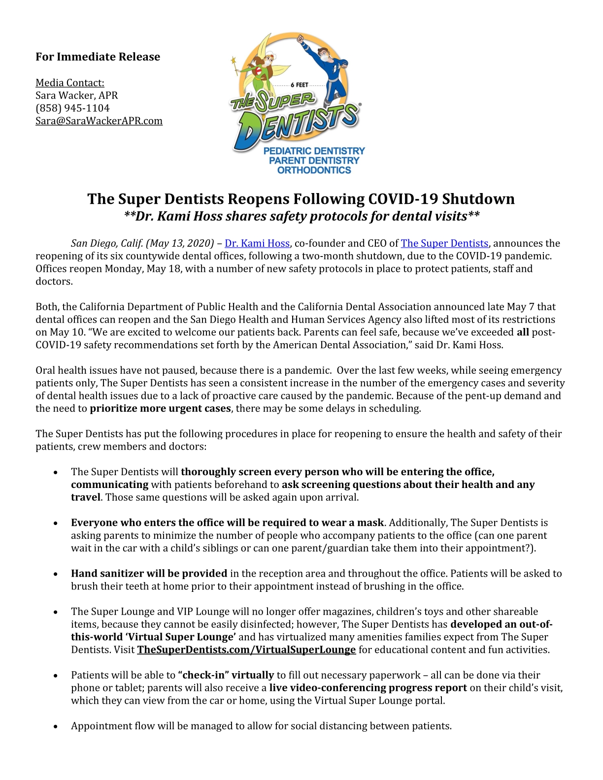 The Super Dentists Reopens Following COVID-19 Shutdown