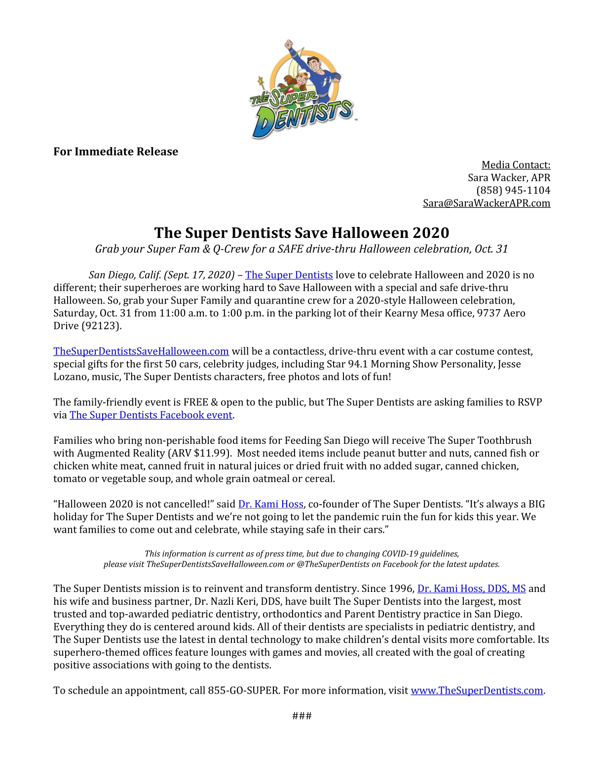 The Super Dentists Save Halloween 2020