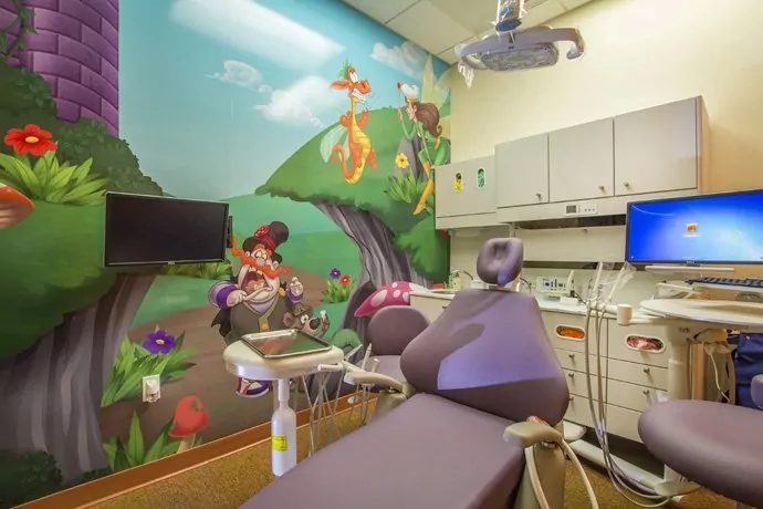 Kid's Dental Exam Room at Carmel Valley Office - The Super Dentists