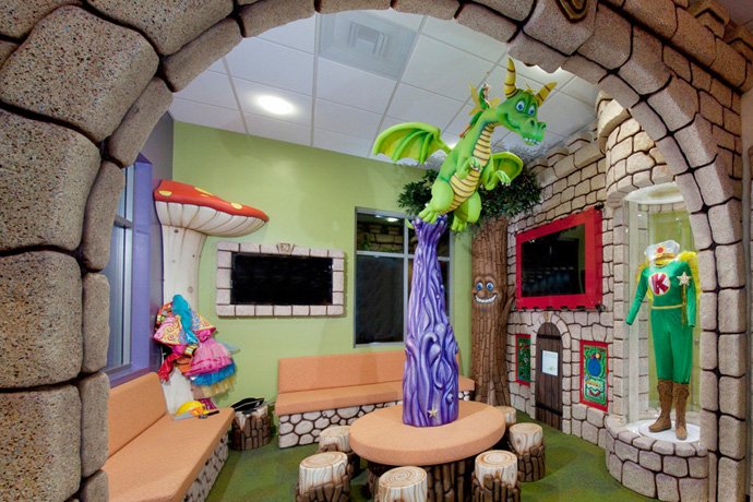 Interior Kids Waiting Room at Oceanside Office - The Super Dentists
