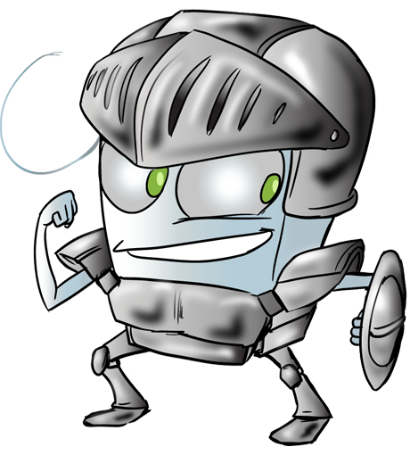 Cartoon Tooth Character in Armor Suit - The Super Dentists