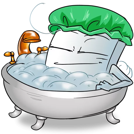 Cartoon Tooth Character in Bathtub representing Fluoride Rinse - The Super Dentists