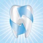 Tooth Graphic with Arrows Representing Whitening Treatment - The Super Dentists